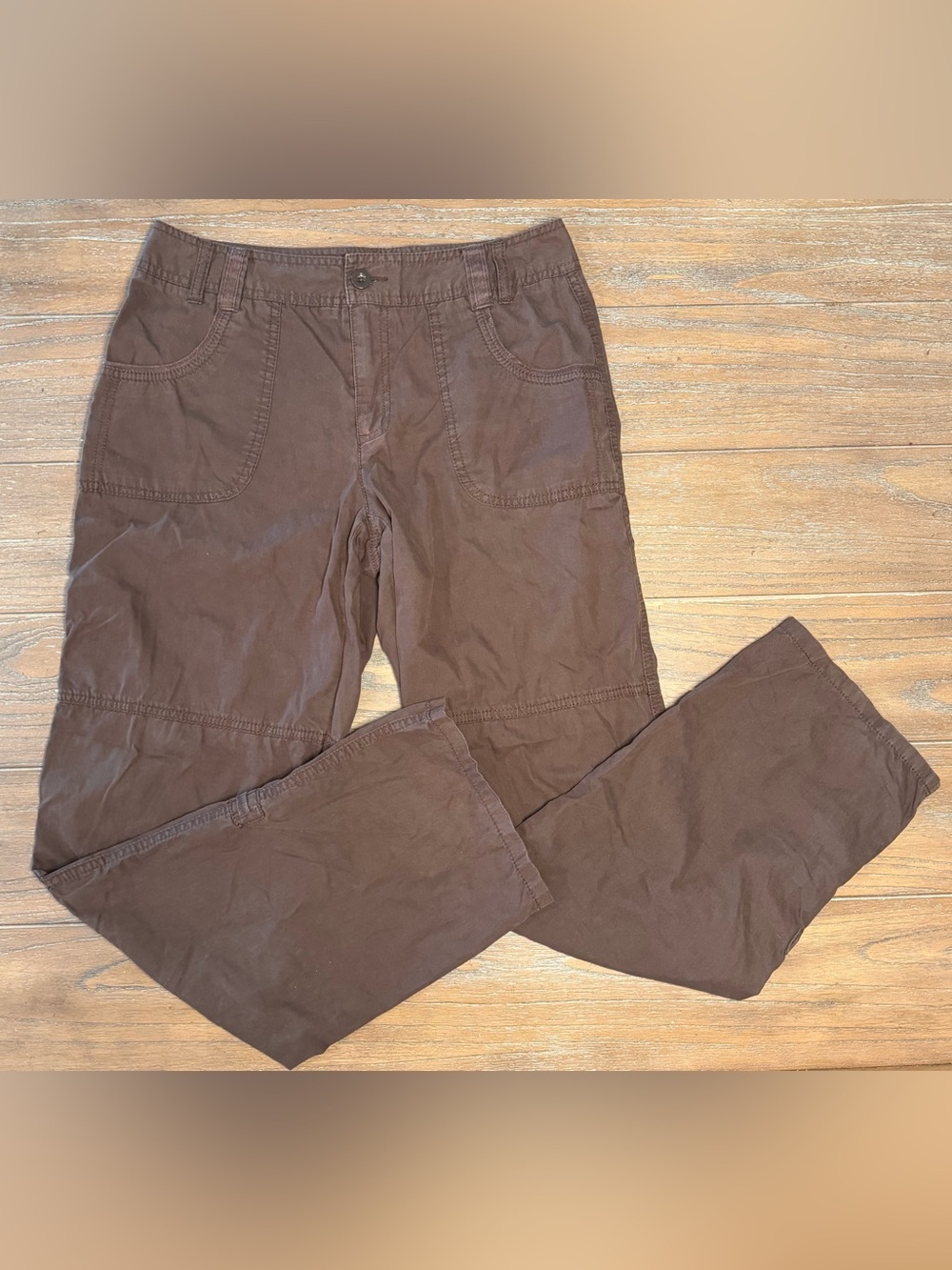 Caribbean Joe Brown Straight Leg Women's Pants #11